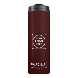 Minimale Firmenlogo Burgundy Geschäftswerbung Thermosbecher