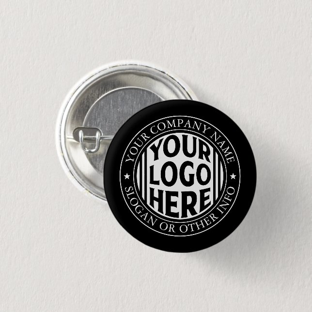 Minimale Firmenname und benutzerdefiniertes Marken Button (Vorne & Hinten)