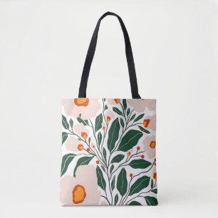 Minimale florale botanische Muster-Tasche