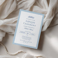 Minimale formelle Baby Boy Blue Rahmen Aqiqah Zere