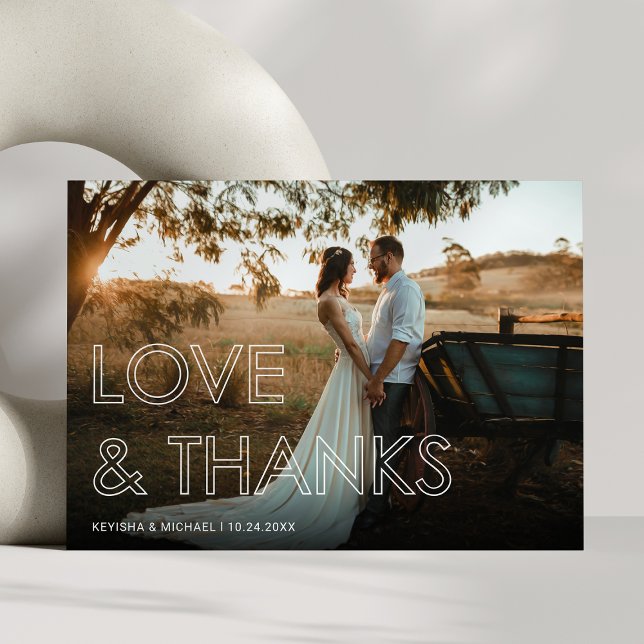 Minimale Foto-Hochzeit Dankeskarte (Von Creator hochgeladen)