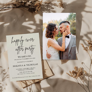Minimale Foto-Hochzeitsanzeige Einladung
