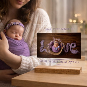 Minimale Foto Muttertags-Auszeichnung für neue Müt Acrylschild