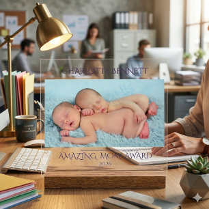 Minimale Foto Muttertagsgeschenk Neue Mutter Ausze Acrylschild