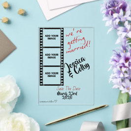 Minimale Foto-Save-the-Date-Einladung Maßgeschneid Acryleinladungen