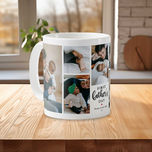 Minimale Fotocollage zum ersten Vatertag als Erinn Kaffeetasse