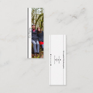 Minimale Fotografie Hochzeitsregistrierung Geschen Mini Visitenkarte