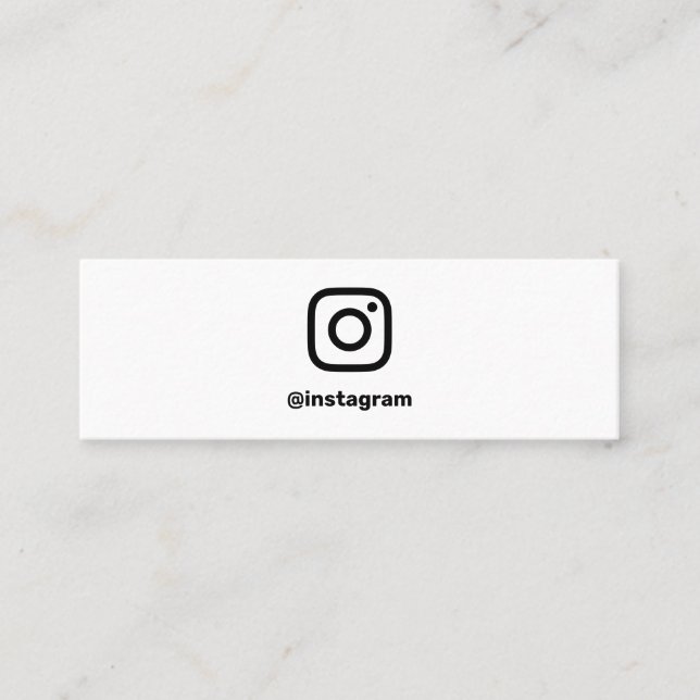 Minimale Fotografie Social Media Instagram Foto Telefonnummerkarte (Vorderseite)