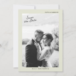 Minimale Fotohochzeit - Karte zur Vorabanzeige