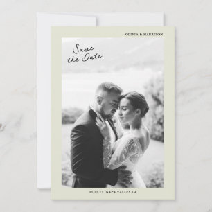 Minimale Fotohochzeit - Karte zur Vorabanzeige
