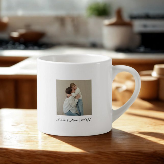 Minimale Fotovorlage Muttertags-Tasse Espressotasse (Von Creator hochgeladen)