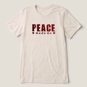 Minimale Frieden-T-Shirt – Peace & Love Grafik Tri-Blend Shirt