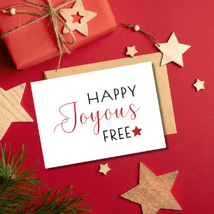 Minimale fröhliche nüchterne Weihnachten, Nüchtern Feiertagspostkarte