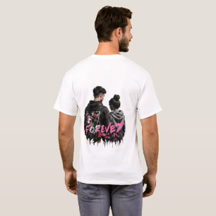 Minimale Front-Logo-Hinterdruck-T-Shirt Gute Vib T-Shirt