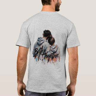 Minimale Front-Logo-Hinterdruck-T-Shirt | Gute Vib T-Shirt