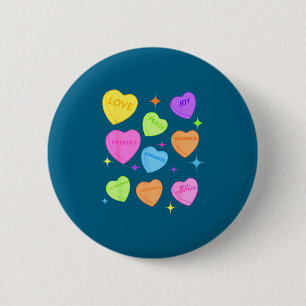 Minimale Früchte Geist Valentinstag Christliche He Button