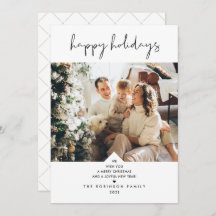 Minimale Fun Typografie Schwarz-weißes Weihnachtsf