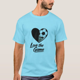 Minimale Fußball-Herz-T-Shirt T-Shirt
