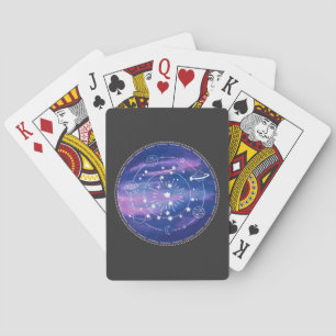 Minimale Galaxie-Mond-Darstellung Kosmische Ästh Spielkarten