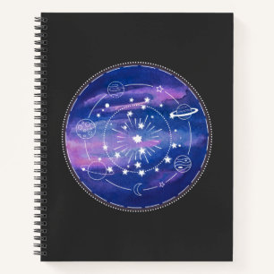Minimale Galaxie-Mond-Gestaltung   Kosmische Ästhe Notizbuch