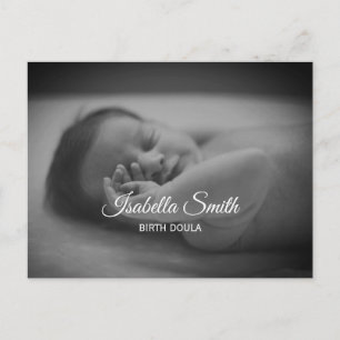 Minimale Geburts-Doula-Neugeborenen-Pflege-Design Postkarte