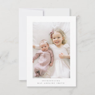 Minimale Geburtsankündigung nach Karte