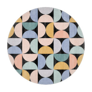 Minimale Geometrie: Skandinavisches Kunstposter Schneidebrett