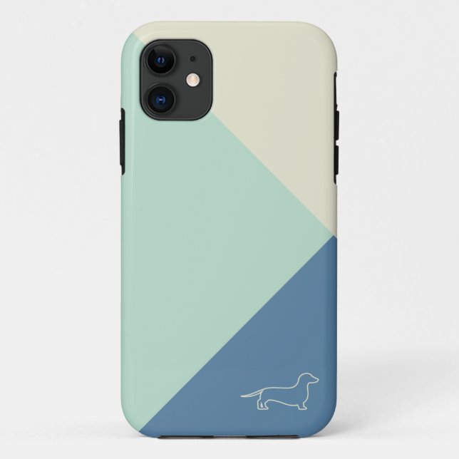 minimale geometrische Dackel Case-Mate iPhone Hülle (Rückseite)
