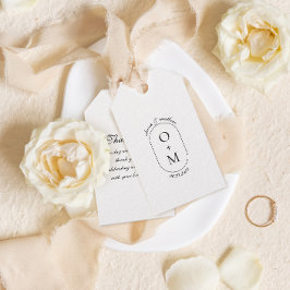 Minimale geometrische Monogramm mit Kalligrafie Geschenkanhänger