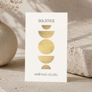Minimale geometrische Wellness Elfenbein Visitenkarte