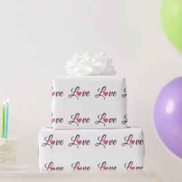 Minimale gepunktete Herzgestaltung Geschenkpapier