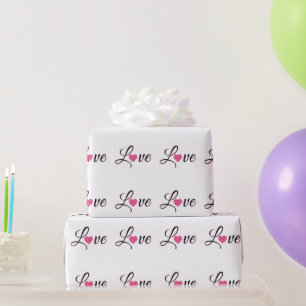 Minimale gepunktete Herzgestaltung Geschenkpapier