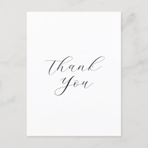 Minimale Geschäft-Logo-Schriftart Danke Weiß Postkarte