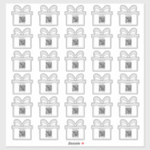 Minimale Geschenkboxen Thema QR Code Business Stic