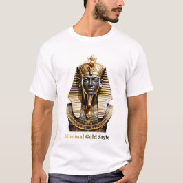 Minimale Gold Anubis T-Shirt – Luxus Streetwear