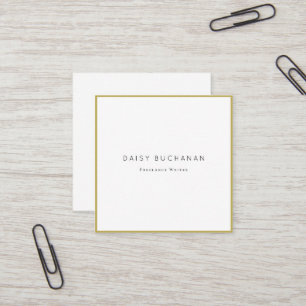 Minimale Gold Frame Square Business Card Quadratische Visitenkarte