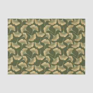 Minimale Gold-Ginkgo-Muster Seidenpapier