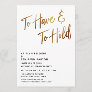 Minimale Gold-Kalligrafie-Veranstaltung zu haben u Einladung