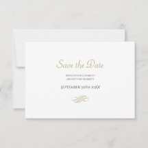 Minimale Gold Save-the-Date-Karte