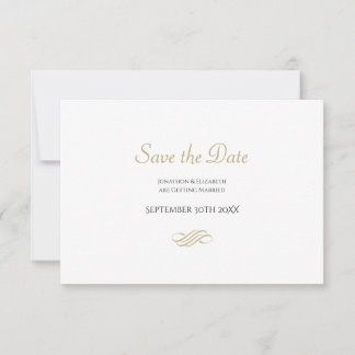 Minimale Gold Save-the-Date-Karte