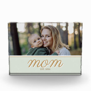 Minimale Gold- und Salbeigrüne Mom Established-Fot Fotoblock