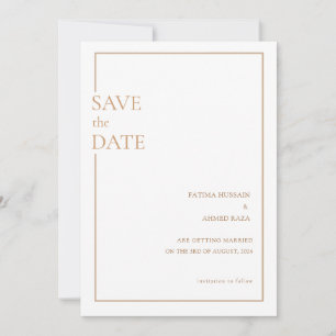 Minimale Goldschrift Muslimische Hochzeit Save The Date