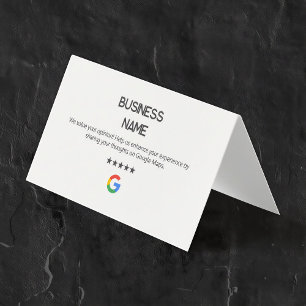 Minimale Google Review Cards Visitenkarten