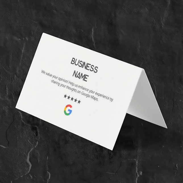 Minimale Google Review Cards Visitenkarten (Google Business Profile Cards)