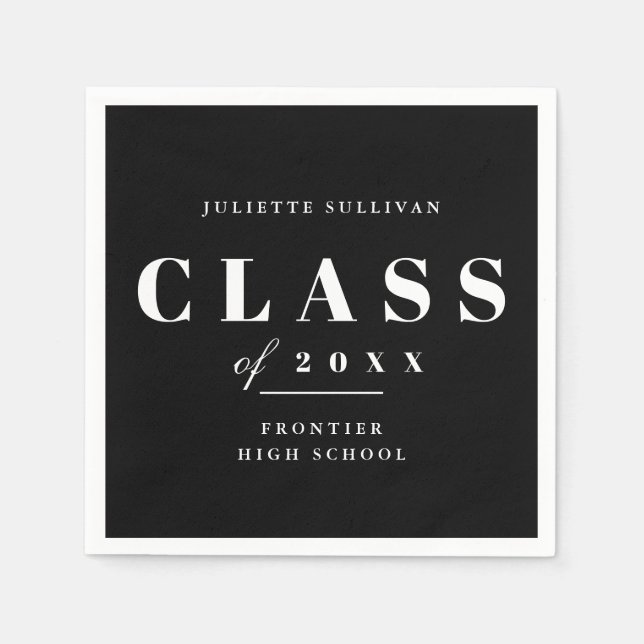 Minimale Graduierungspartei Serviette (Vorderseite)