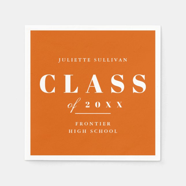 Minimale Graduierungspartei Serviette (Vorderseite)