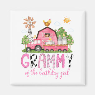 Minimale Grammy Geburtstagsgirl Pink Kuh Magnet