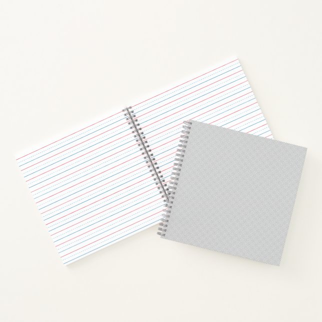 Minimale graue Punkte-Muster  Notizbuch (Innenseite)