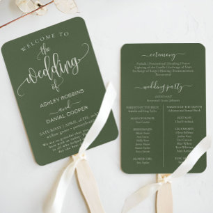 Minimale Größe Grün machen wir Hochzeitsprogramm Fächer