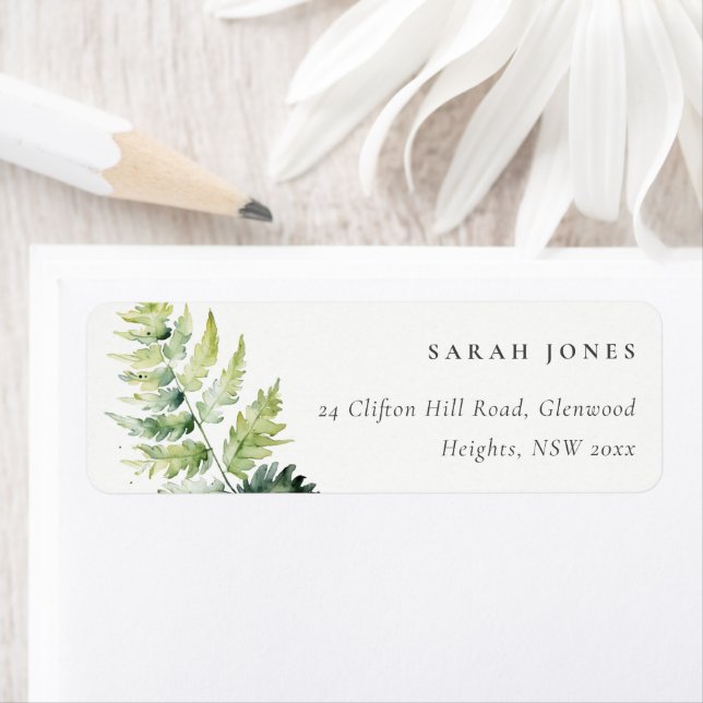 Minimale grüne Aquarellfarben-Blattadresse (Insitu)